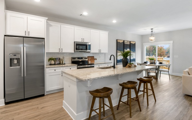 Furnished open concept living space at Fairlie pet friendly homes for rent in Cartersville, GA
