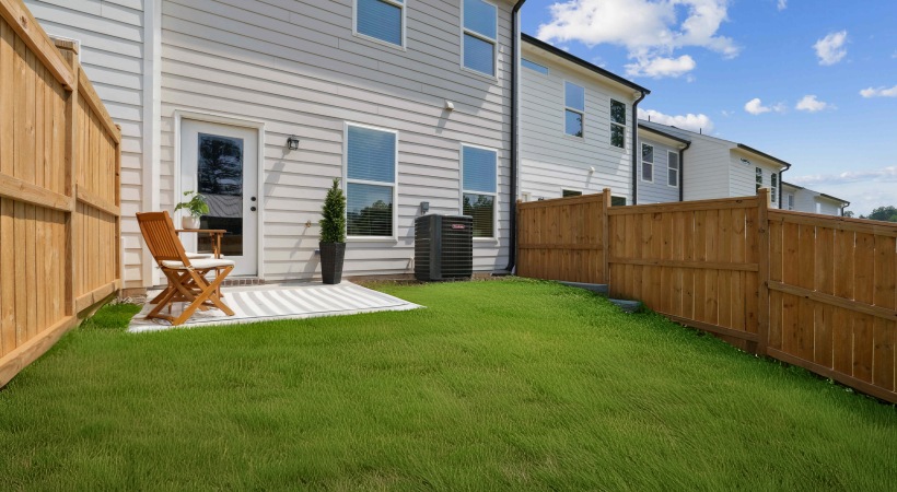 Private fenced-in patios